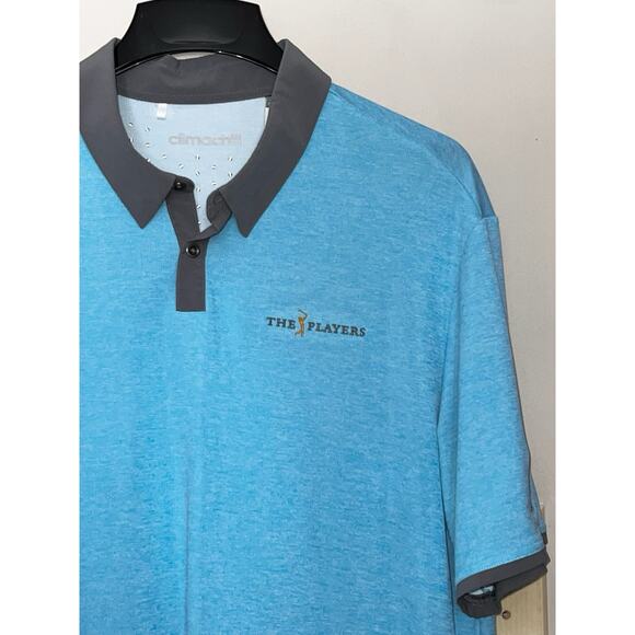 ADIDAS CLIMACHILL THE PLAYERS TPC SAWGRASS BLUE PERFORMANCE GOLF POLO SHIRT XL